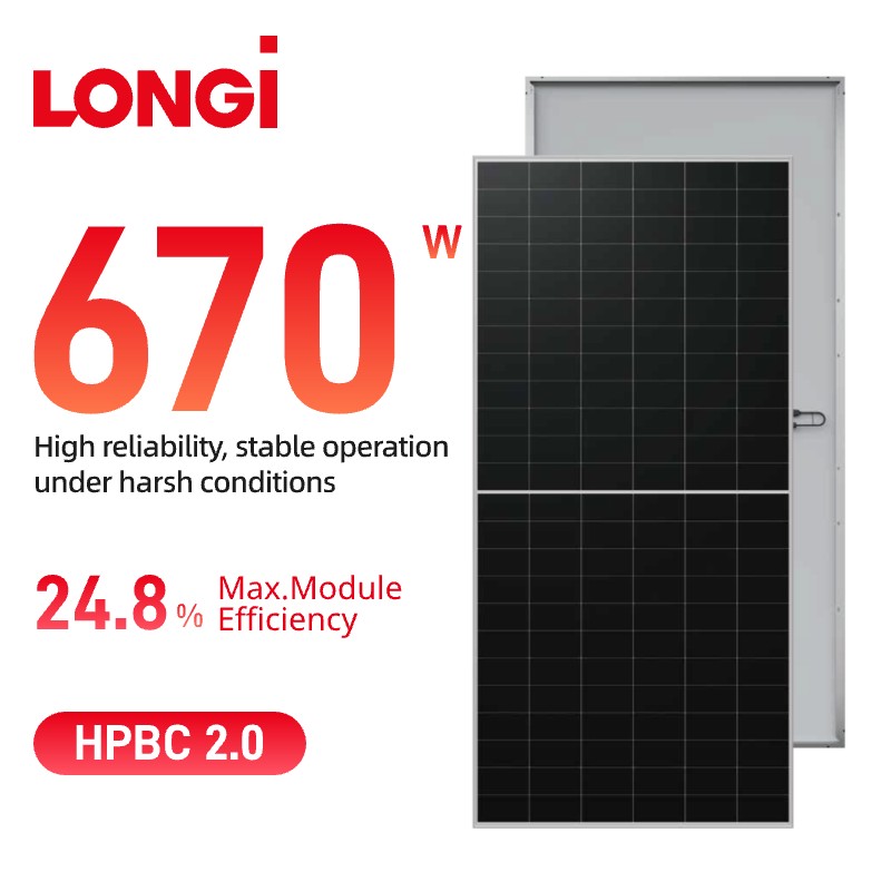 LONGi Hi-MO X10 de Cristal Único 640–670W LR7-72HVH