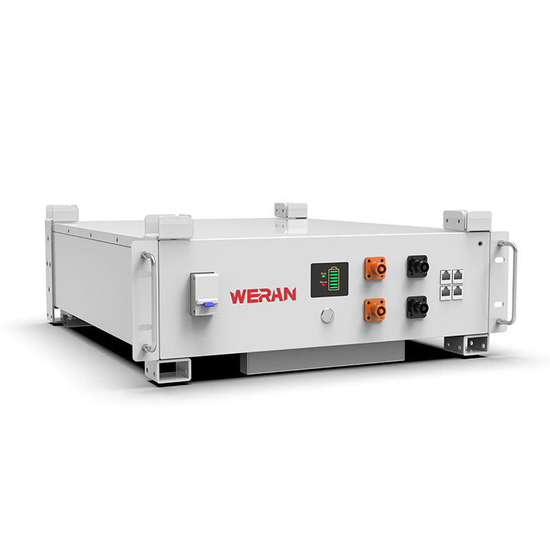 Batería de bastidor LiFePO4 WERAN WRL-48100RW de 51,2 V y 100 Ah (5,12 kWh) – 8000 ciclos, CAN/RS485, apilable para el hogar ESS