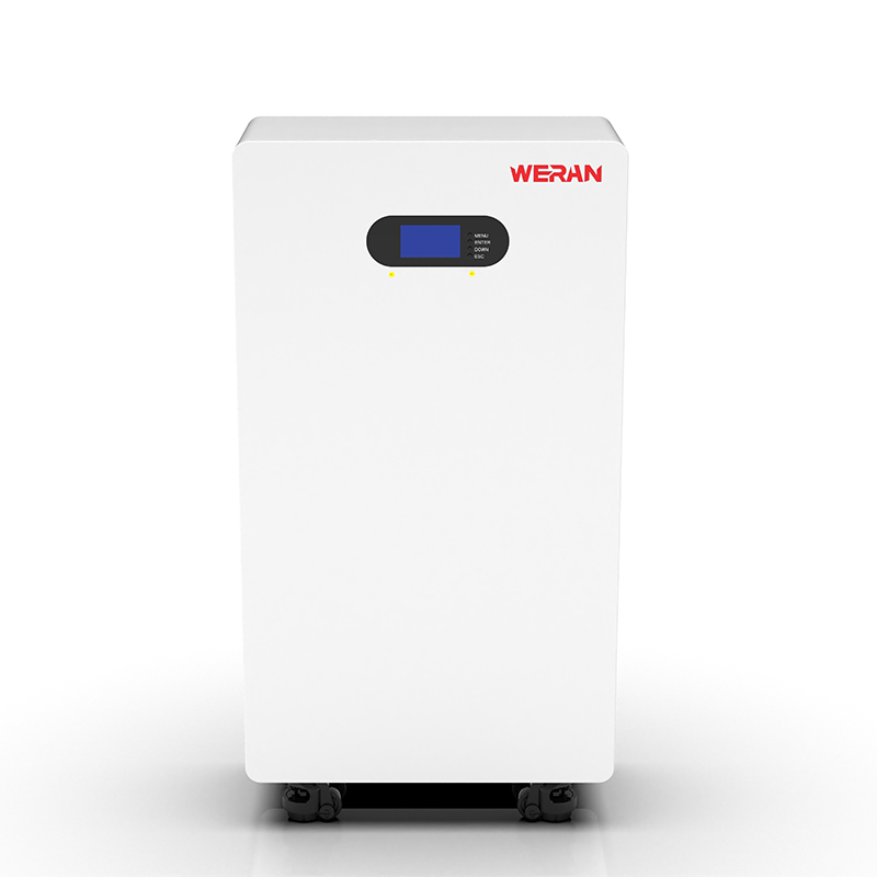 Batería LiFePO4 WERAN WRL-48200UW de 51,2 V y 200 Ah (10,24 kWh) – IP65 con ruedas / montaje en pared, almacenamiento solar apilable de 48 V