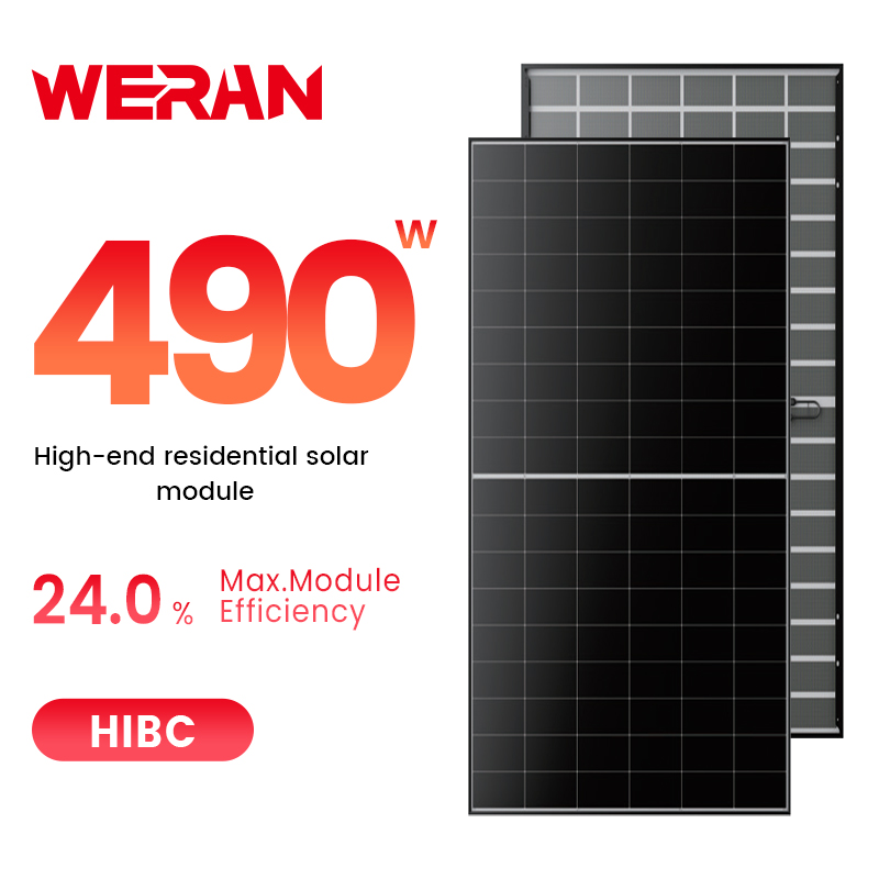 WERAN EcoLife 480-490W Panel solar BC de doble vidrio LR7-54HJD Módulo fotovoltaico residencial de alta gama