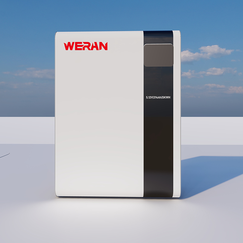 Batería montada en la pared LiFePO4 de WERAN 51.2V 100Ah 5.12kWh para almacenamiento de energía solar residencial